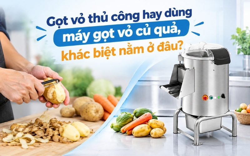 Gọt vỏ thủ công hay dùng máy gọt vỏ củ quả, khác biệt nằm ở đâu
