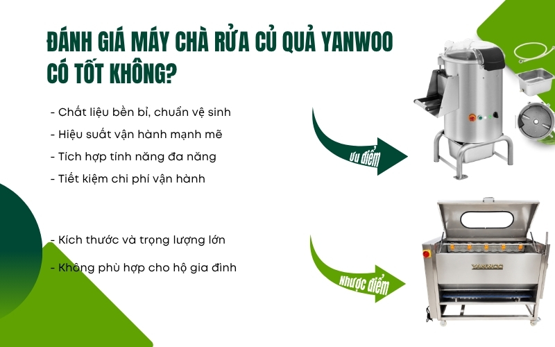 Đánh giá máy chà rửa củ quả Yanwoo có tốt không?