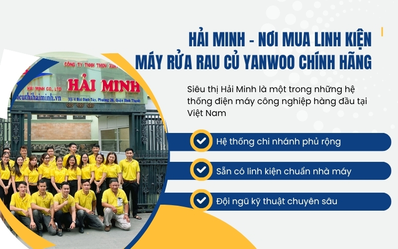 Hải Minh - nơi mua linh kiện máy rửa rau củ Yanwoo chính hãng