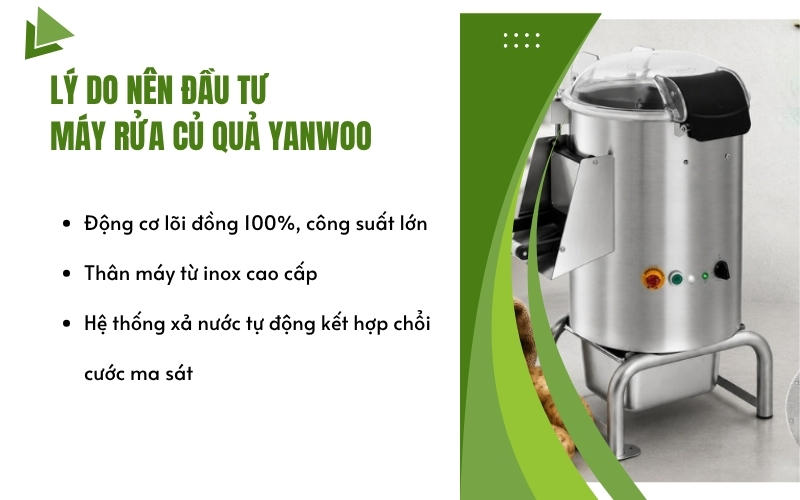 Lý do nên đầu tư máy rửa củ quả Yanwoo