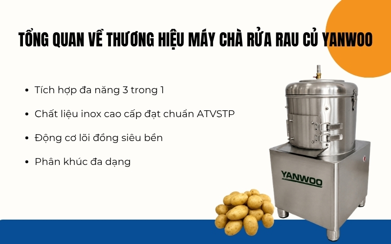 Tổng quan về thương hiệu máy chà rửa rau củ Yanwoo