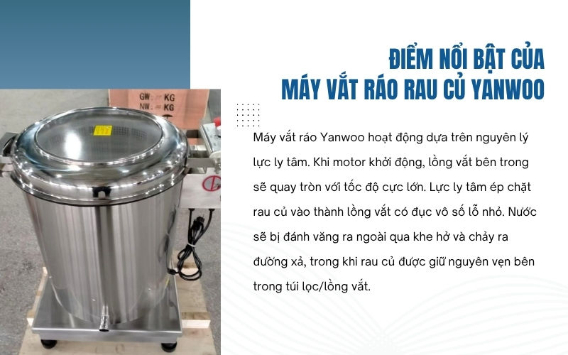 Điểm nổi bật của máy vắt ráo rau củ Yanwoo