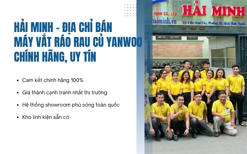 Hải Minh – Địa chỉ bán máy vắt ráo rau củ Yanwoo chính hãng, uy tín