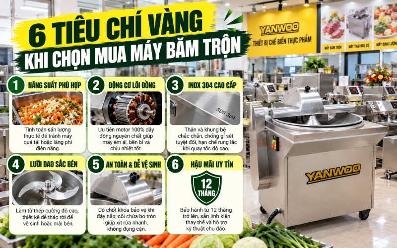 Kinh nghiệm chọn mua máy băm trộn thực phẩm tốt