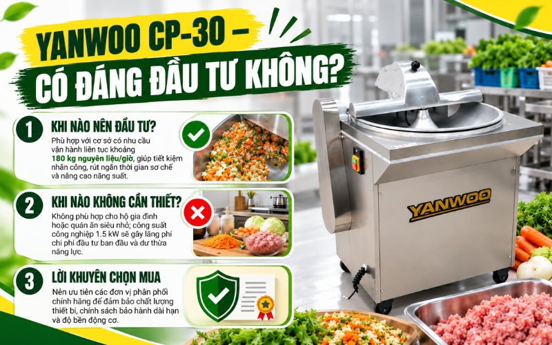 Máy băm trộn rau củ YANWOO CP-30 có đáng tiền không?