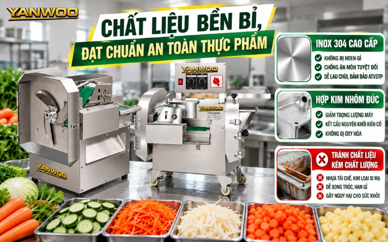 Chất liệu bền bỉ, đạt chuẩn an toàn thực phẩm