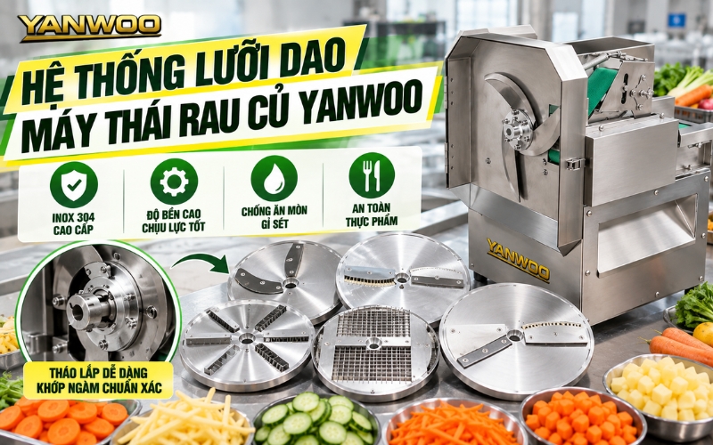 Hệ thống lưỡi dao máy thái rau củ Yanwoo