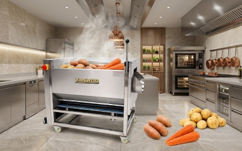 Máy gọt vỏ củ quả là gì