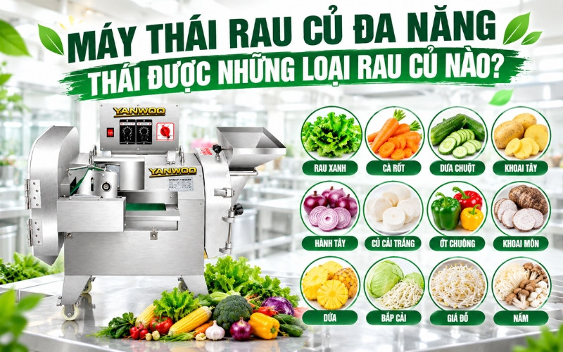Máy thái rau củ đa năng thái được loại rau củ nào