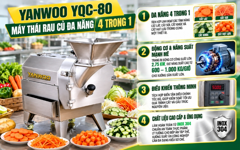 Máy thái rau củ đa năng Yanwoo YQC-80