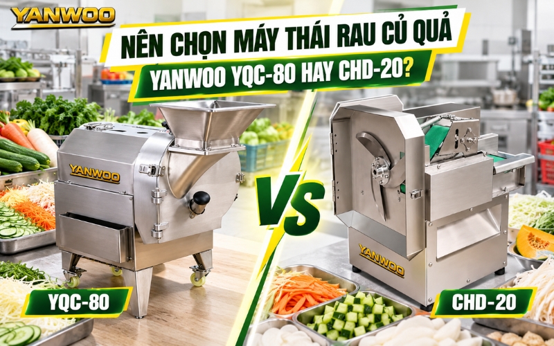 Nên Chọn Máy Thái Rau Củ Quả Yanwoo YQC-80 Hay CHD-20?