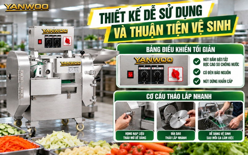 Thiết kế dễ sử dụng và thuận tiện vệ sinh