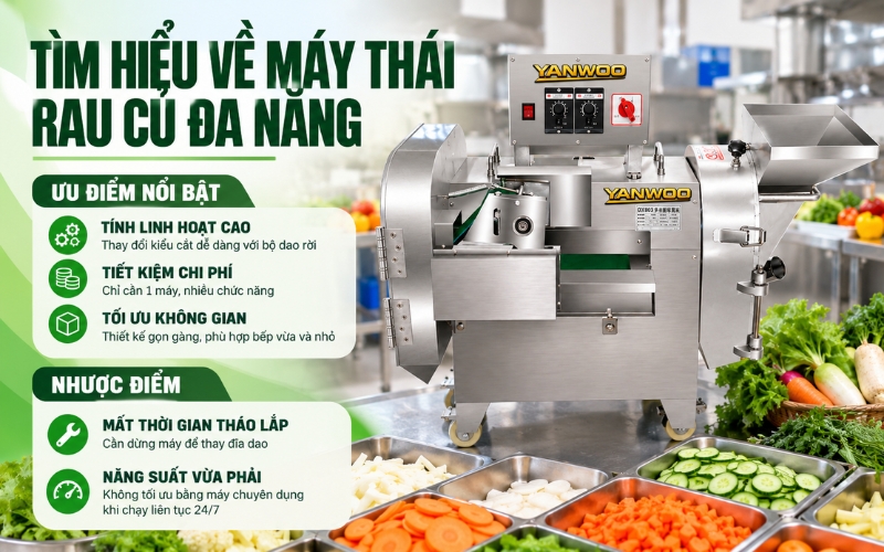Tìm hiểu về máy thái rau củ đa năng