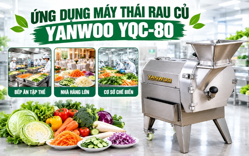 Ứng dụng máy thái rau củ Yanwoo YQC-80  