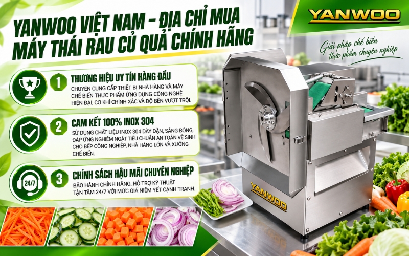 Yanwoo Việt Nam – Địa chỉ mua máy thái rau củ quả chính hãng